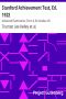 [Gutenberg 22425] • Stanford Achievement Test, Ed. 1922 / Advanced Examination, Form A, for Grades 4-8